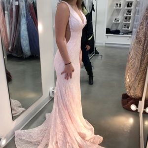 light pink jovani prom dress